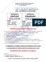 Requisitos Matriculas Moto