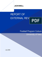 Iowa Football Overall Climate Report