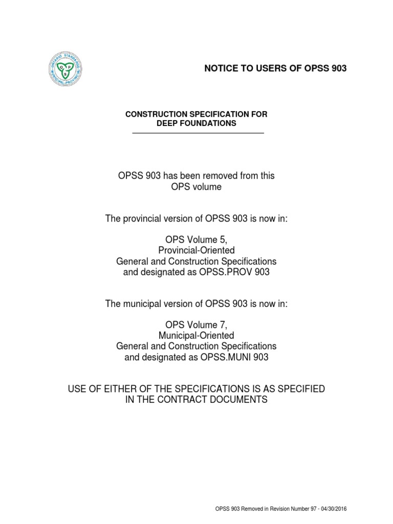 OPSS 903 Removal Notice | PDF