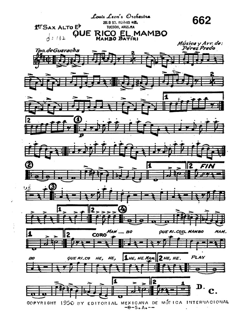 Que Rico El Mambo (Prado) | PDF