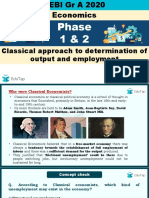 Phase 1 & 2: Classical Approach To Determination of Output and Employment