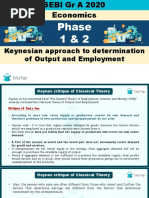 Phase 1 & 2: Keynesian Approach To Determination of Output and Employment