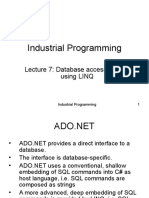 Industrial Programming: Lecture 7: Database Access in C# Using LINQ