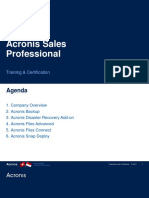 Acronis Sales Professional: Training & Certification