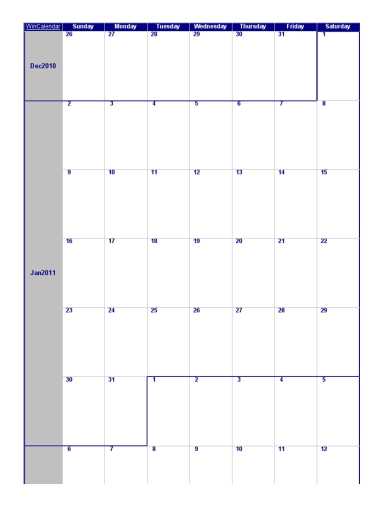 WinCalendar Weekly Overview 2011 | PDF