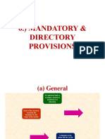 Mandatory & Directory Provisions - Iii