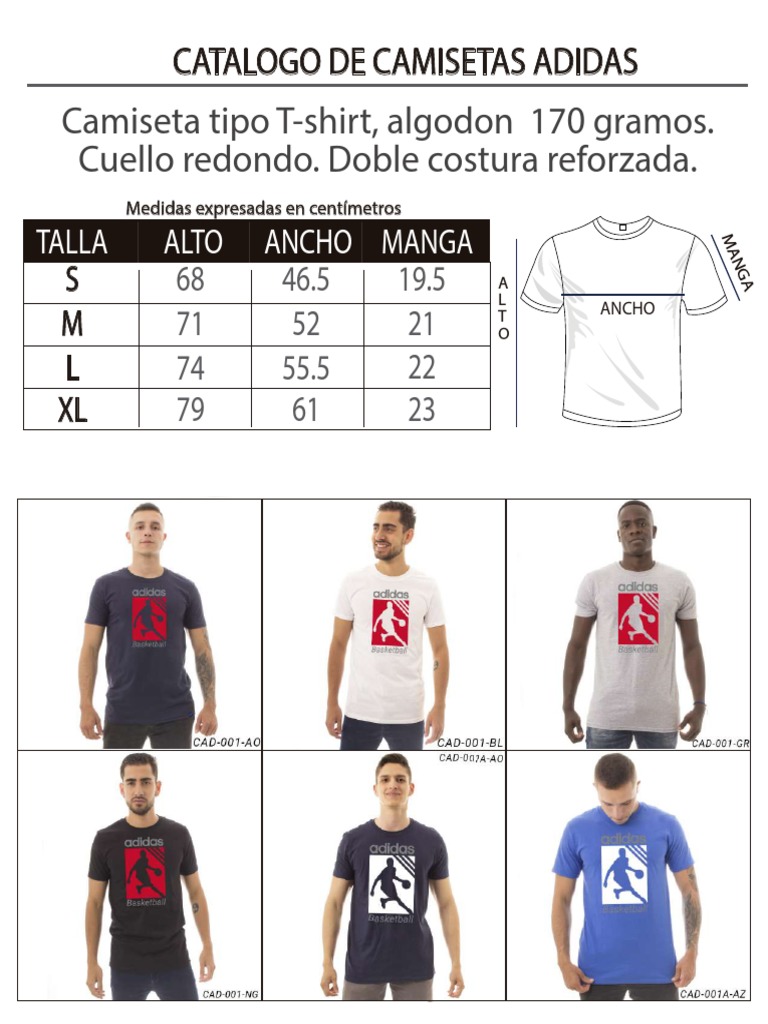 apelación Negrita docena Adidas Catalogo Camisetas | PDF
