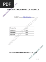 Specification For LCD Module: Model No