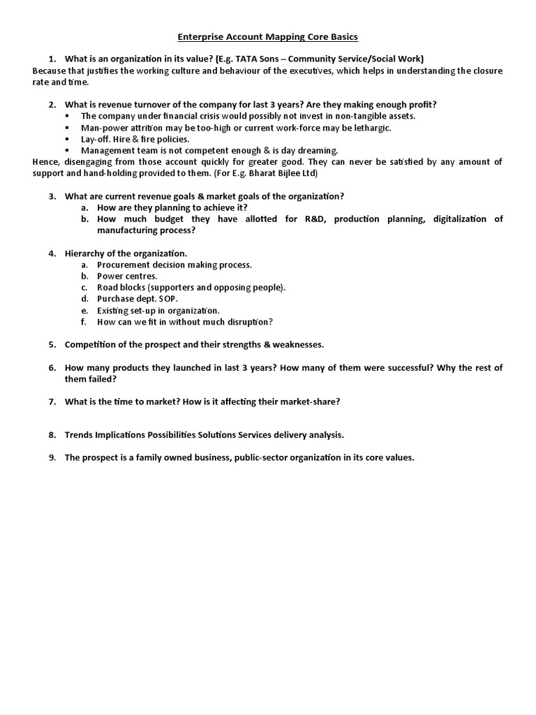 Enterprise Account Mapping Essentials | PDF