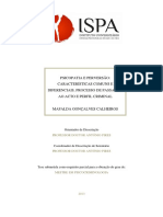 Psicopatia E Perversão: Características Comuns E Diferenciais, Processo de Passagem Ao Acto E Perfil Criminal