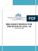 MBA Basics Module PDF
