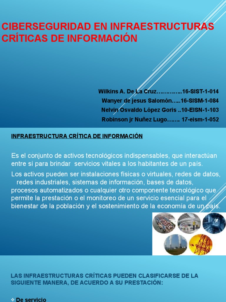 Ciberseguridad en Infraestructuras Críticas de Información | PDF | La ...