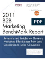 2011 B2B Marketing Benchmark Report (Excerpt)