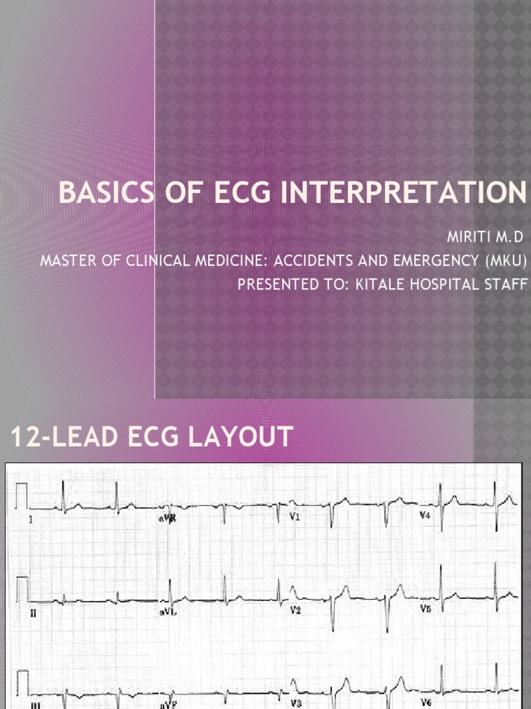 ECG Interpretation Basics and Defibrillator Use | PDF ...