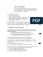 Operaciones con funciones, composición y exponenciales