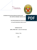 Informe de rotación en odontología del Hospital Regional Policial Chiclayo