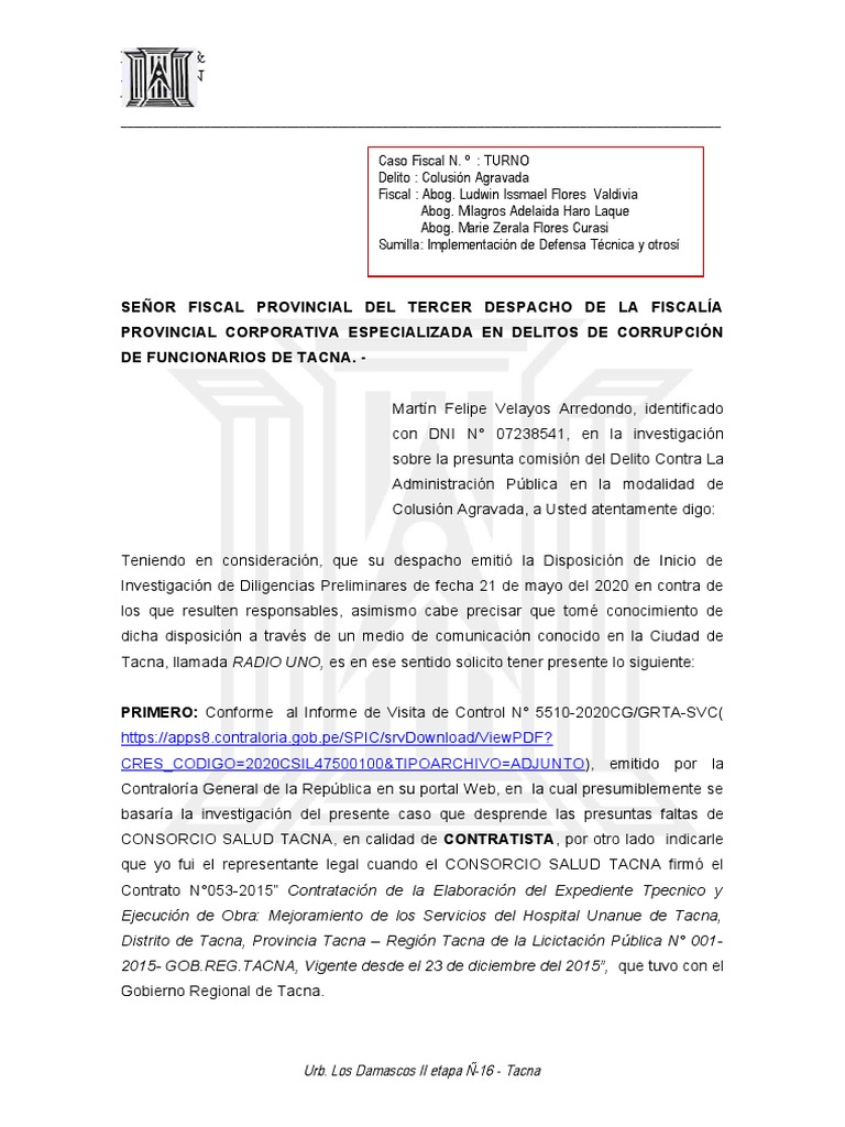 Escrito de Intervención | PDF | Información del gobierno | Gobierno