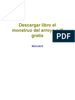 Gratis Monstruo Del Arroyo PDF Descargar Libro El Libro El Monstruo Del Arroyo PDF