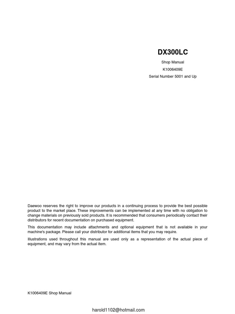 Manual Doosan DX300LC PDF | PDF | Coolant | Safety