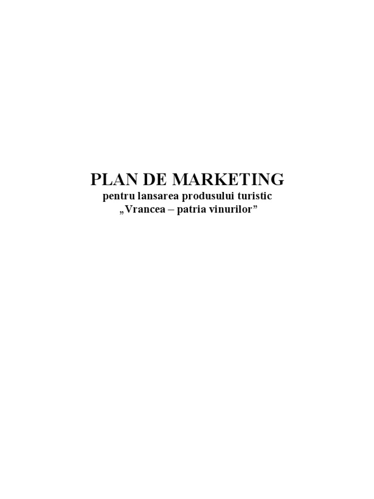 Exemplu de Plan de Marketing | PDF