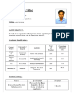 Curriculum Vitae: Name E-Mail ID Mobile