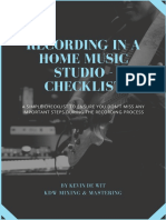 Recording in A Home Music Studio-Checklist
