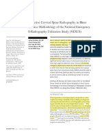 Selective Cervical Spine Radiography in Blunt Trauma Methodology of the National Emergency X-Radiography Utilization Study