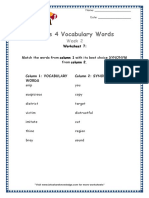 Grade 4 Vocabulary Week 2 Worksheet 7
