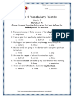 Grade 4 Vocabulary Week 2 Worksheet 4