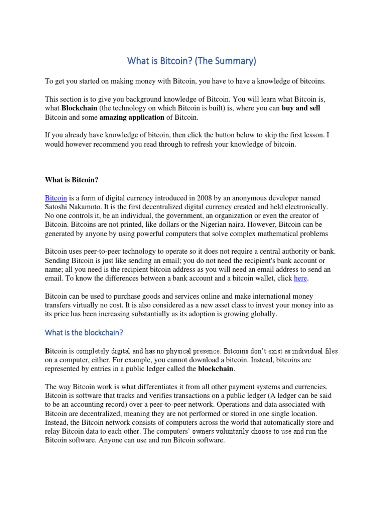 Bitcoin Basics For African Investors Pdf Bitcoin Computing