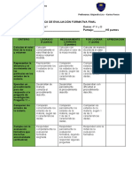 RÚBRICA DE EVALUACIÓN FORMATIVA FINAL Ciencias Naturales