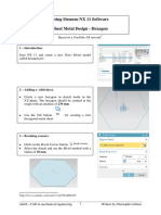 NX 11 Hexagon Sheet Metal Tutorial