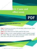Unit 6: Cause and Effect Essay