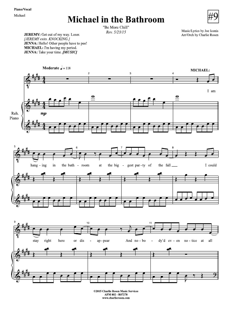 Be More Chill Michael in The Bathroom PDF PDF