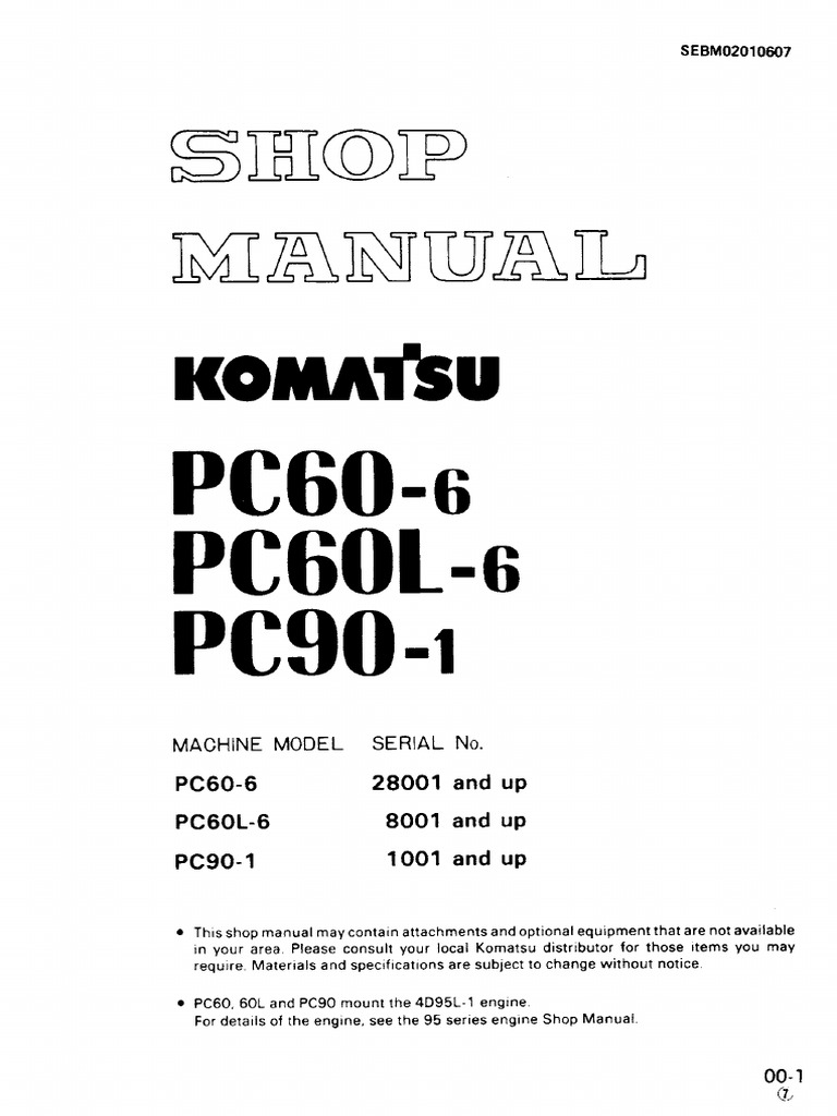 PC 60 - 6 Komatsu PDF | PDF