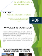 VELOCIDAD DE OBTURACION Y APERTURA DE DIAFRAGMA