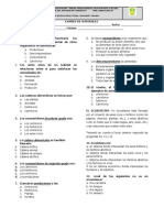 Examen Naturales Cadena Trofica