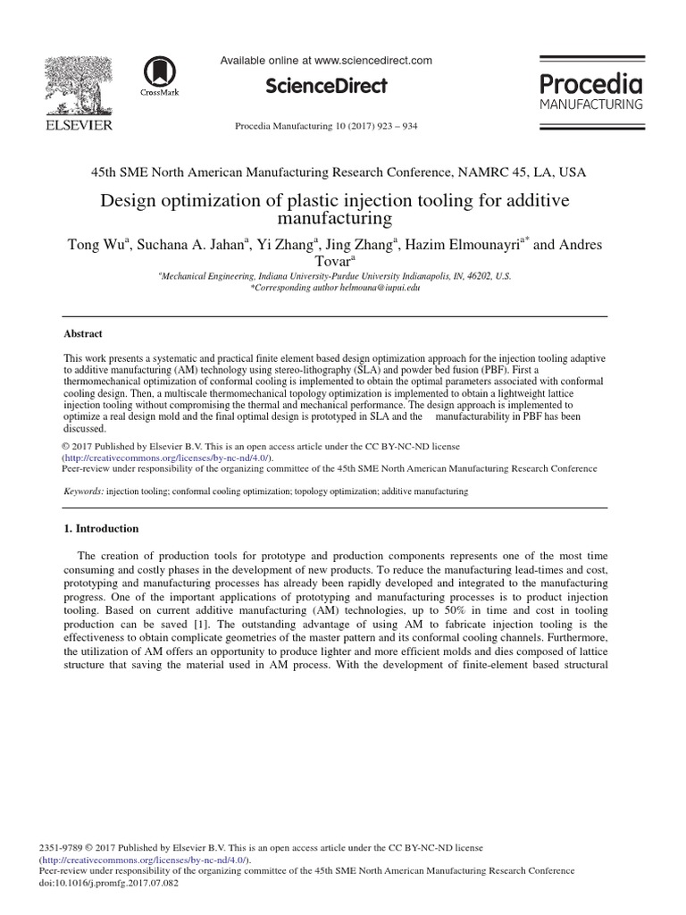 Design Optimization of Plastic Injection Tooling F | PDF | Mathematical ...