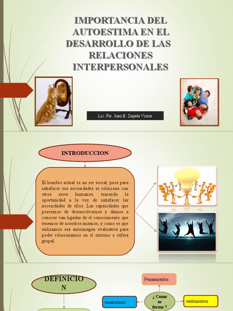 Autoestima y Relaciones Interpersonales | PDF | Autoestima | Psicología ...
