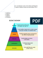 Bloom's Taxonomy Is A Classification System Used To Define and Distinguish
