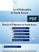 South Korea History of Education