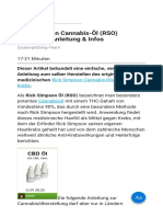 Rick Simpson Cannabis-Öl (RSO) Herstellen Anleitung & Infos PDF