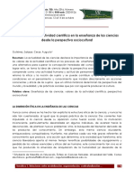 Los Valores de La Actividad Cientifica en La Enseñanza de Las Ciencias Desde La Perspectiva Sociocultural