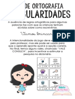 Jogo Da Ortografia - Irregularidades PDF