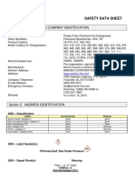 SAFETY DATA SHEET FOR PURPLE K DRY CHEMICAL FIRE EXTINGUISHER