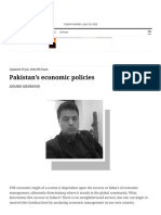 Pakistan's Economic Policies - Newspaper