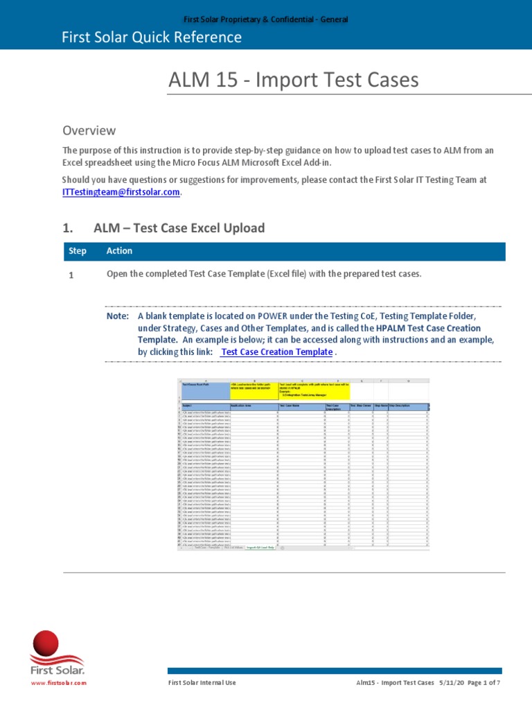 Importing Test Cases to ALM via Excel | PDF | Microsoft Excel | Digital ...