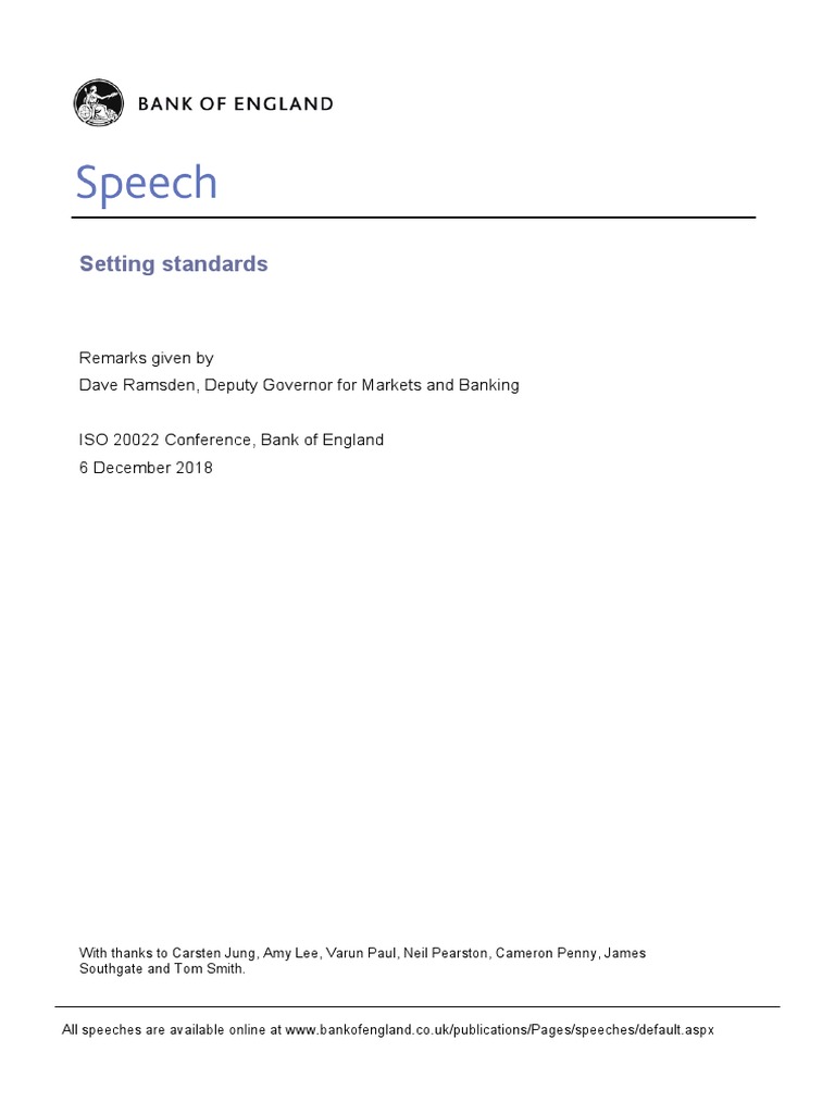 Ramsden's Remarks on ISO 20022 Standards | PDF | Financial Technology ...