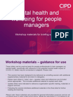 CIPD Mental Health & Wellbeing Briefing For Managers May 2020