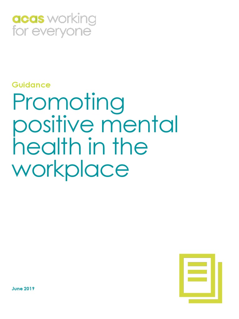 Promoting Positive Mental Health in the Workplace: A 5-Step Guide for ...